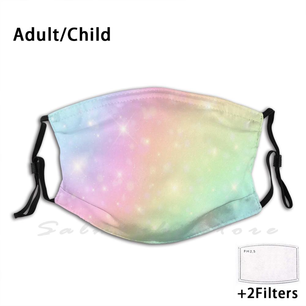 Kids Face Mask - Face Masks Unicorn Pastel Sky With