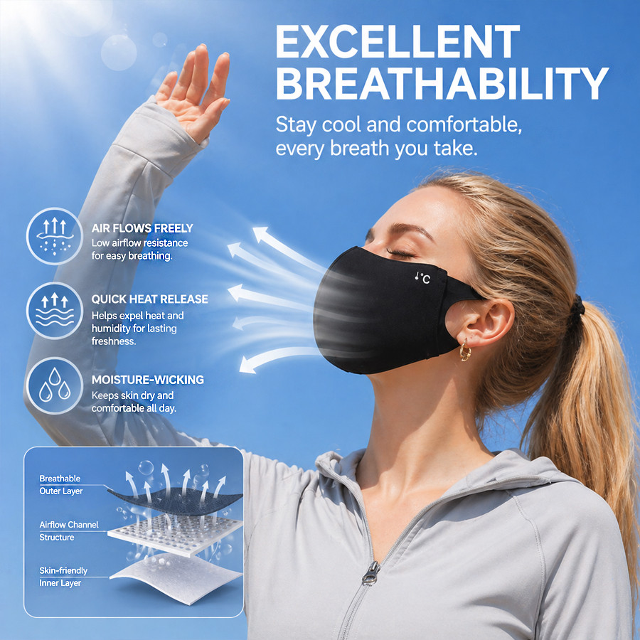 Cooling Summer Sun Mask Outdoo - огляд і ціна Sports Mask Breathable
