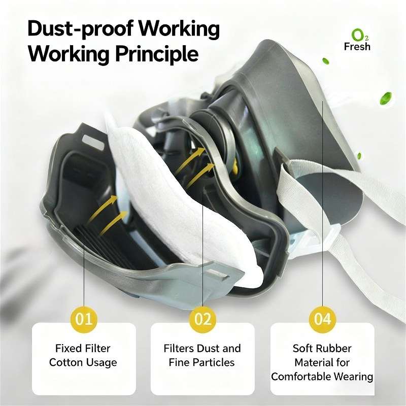 Half Face Dust Mask Dust Respi - огляд і ціна Respirator Half Face