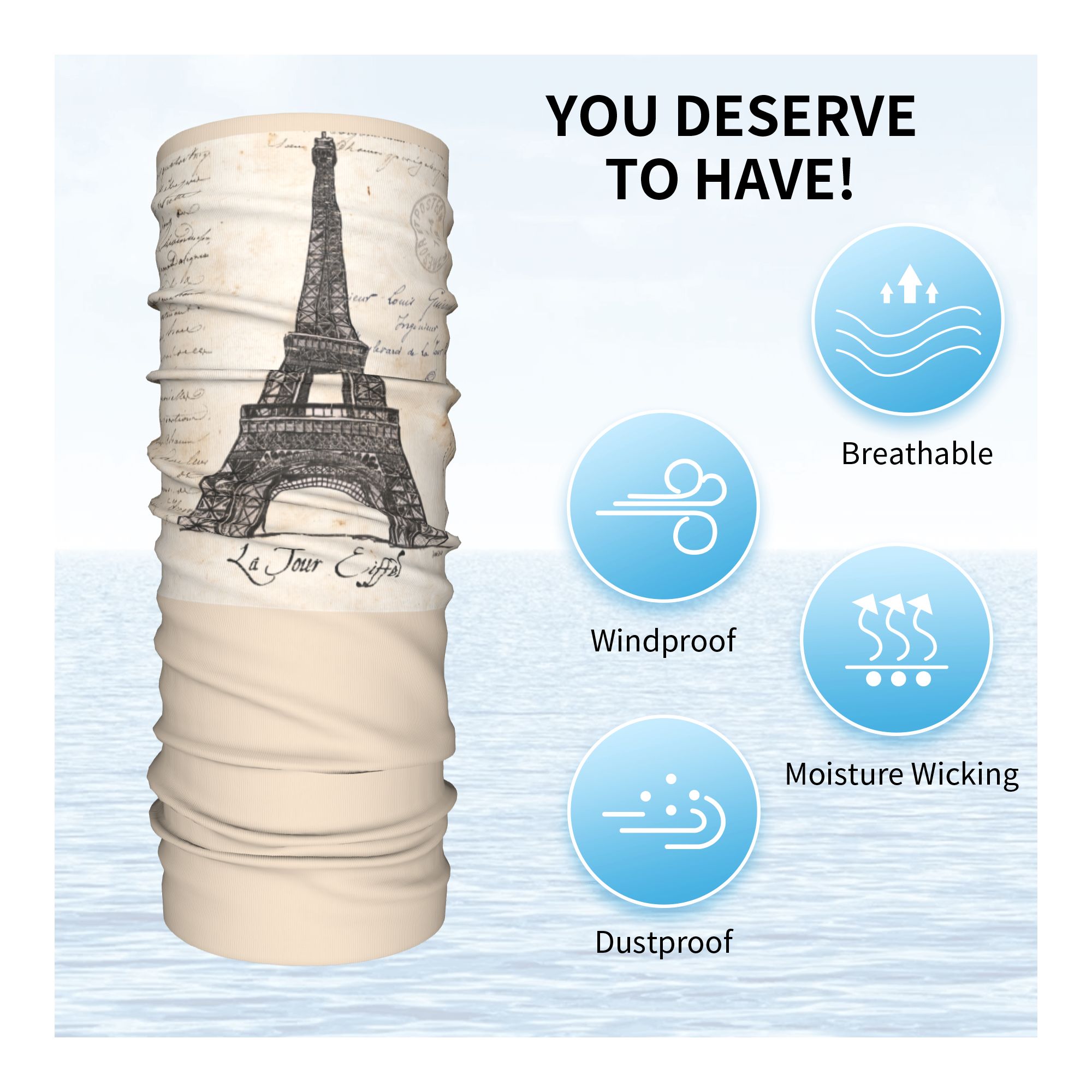 Custom La Tour Eiffel Tower Ba - огляд і ціна Neck Gaiter Face Cover