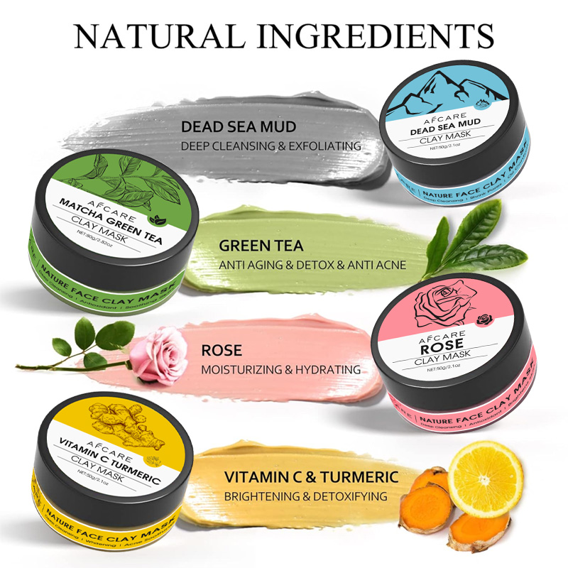 4 Pcs Clay Facial Mask Set Tur - огляд і ціна Dust Mask Construction