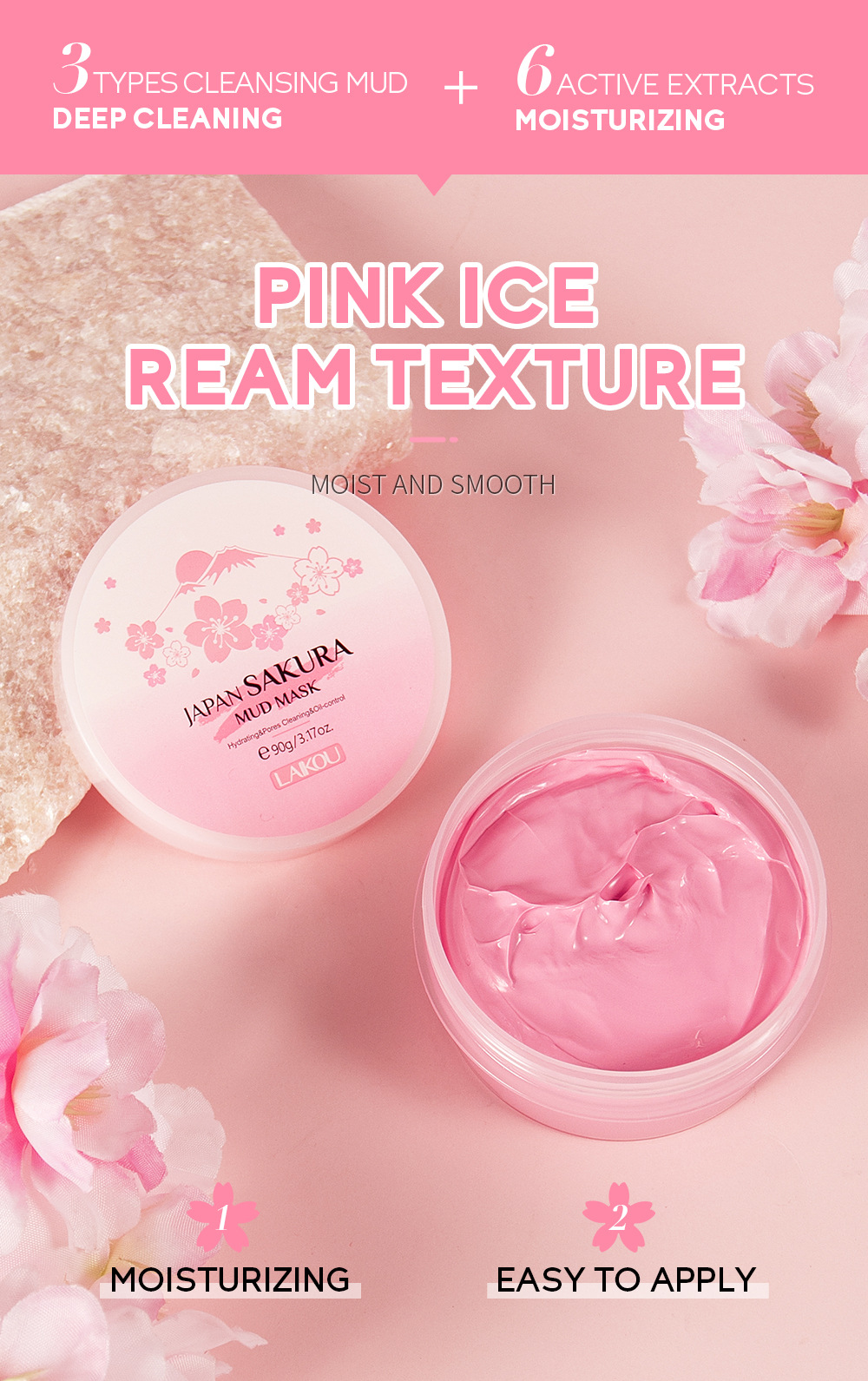 LAIKOU Sakura Clay Mask 25g/90 - огляд і ціна Dust Mask Construction