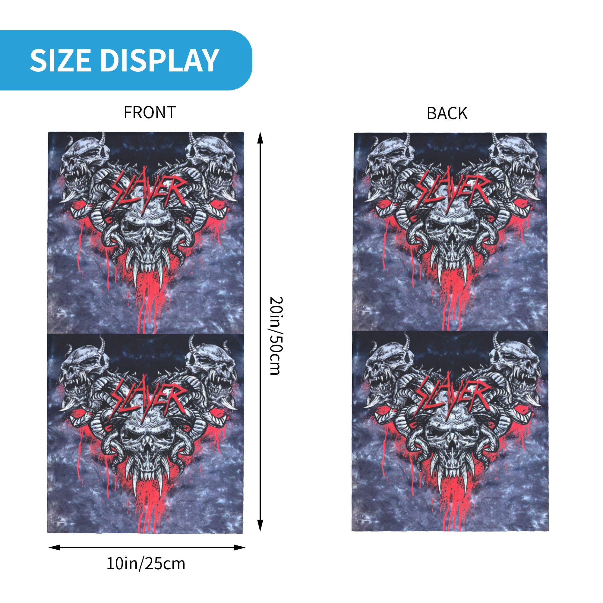 Custom Heavy Metal Rock  Slaye - огляд і ціна Neck Gaiter Face Cover