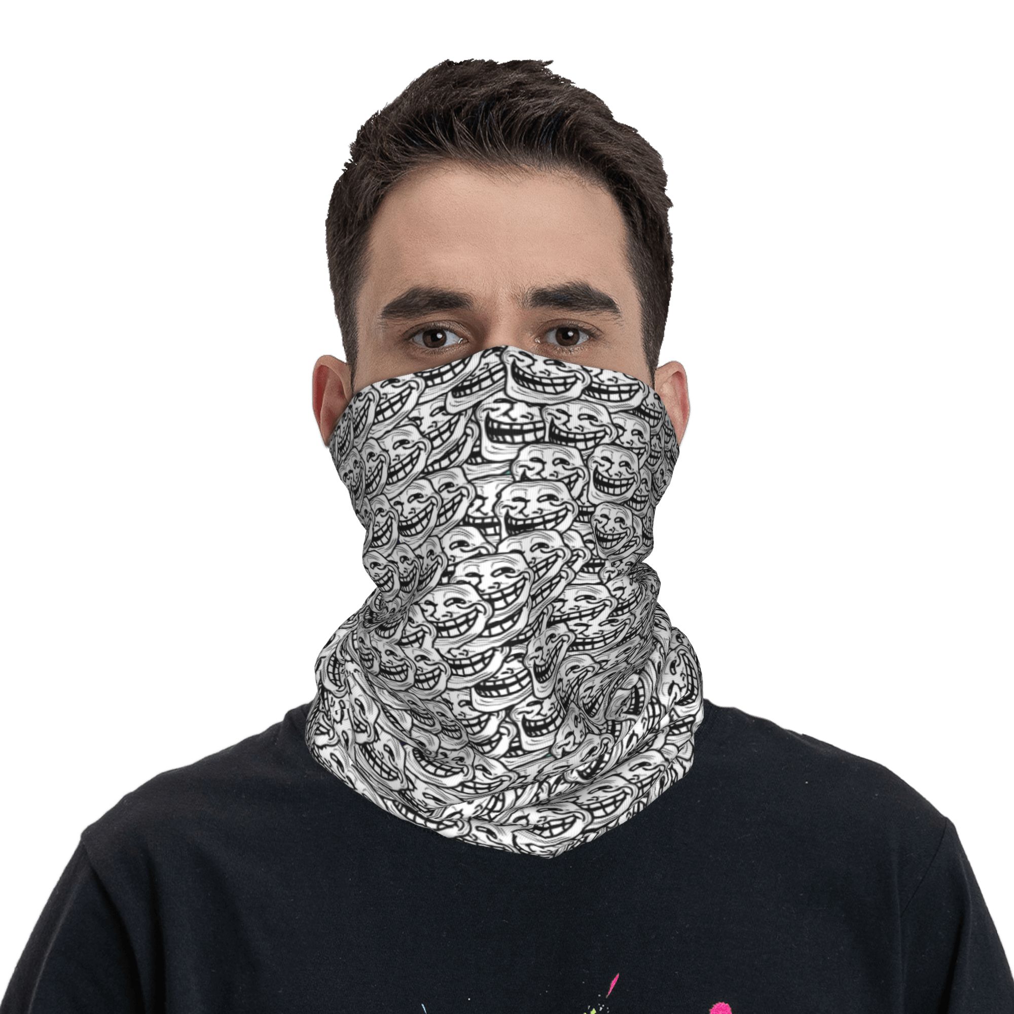 Funny Anime Troll Face Quest V - огляд і ціна Neck Gaiter Face Cover