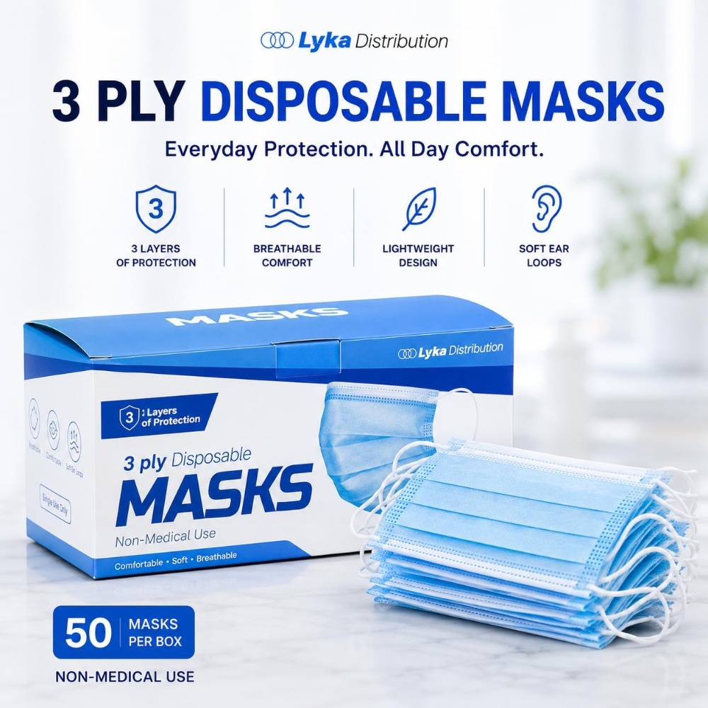 Face Mask - High Quality Blue  - огляд і ціна Disposable Mask Blue