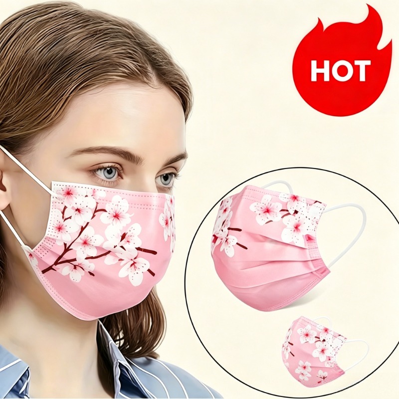 10pcs Floral Star Print Face M - огляд і ціна Cloth Face Mask Washable