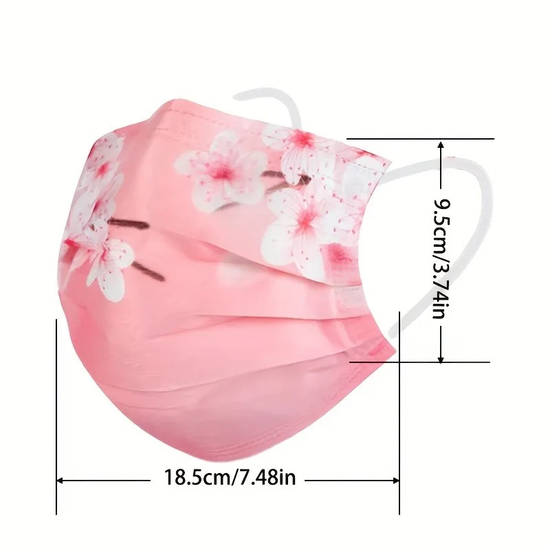 10pcs Floral Star Print Face M - огляд і ціна Cloth Face Mask Washable