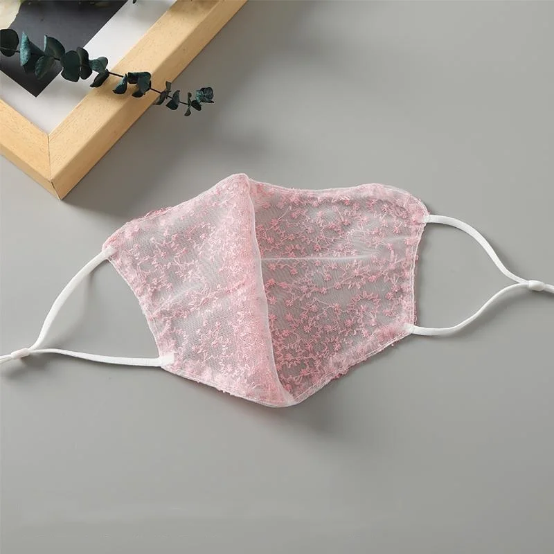 1/2pc Black White Lace Face Ma - огляд і ціна Cloth Face Mask Washable