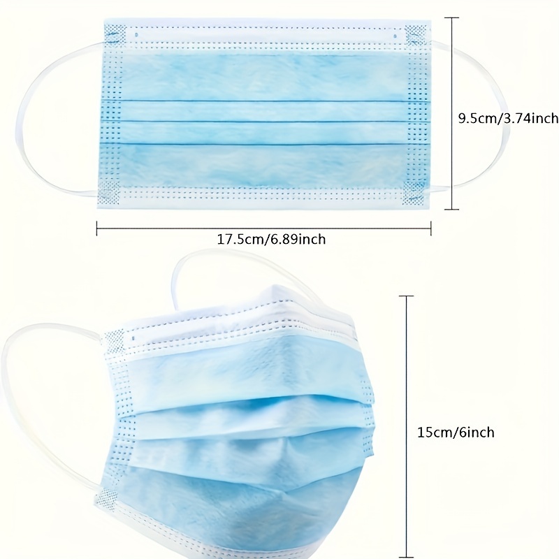 200Pcs Thickened Blue Disposab - огляд і ціна Disposable Mask Blue