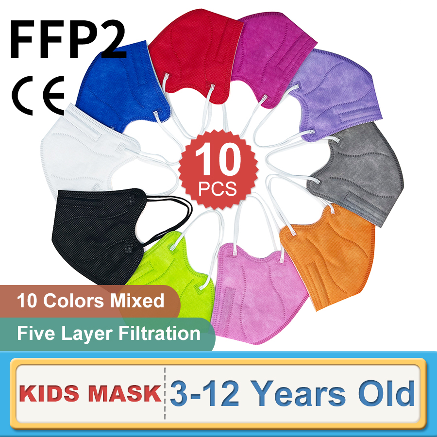 10PCS Children FFP2 Face Mask  - огляд і ціна Kn95 Respirator Mask