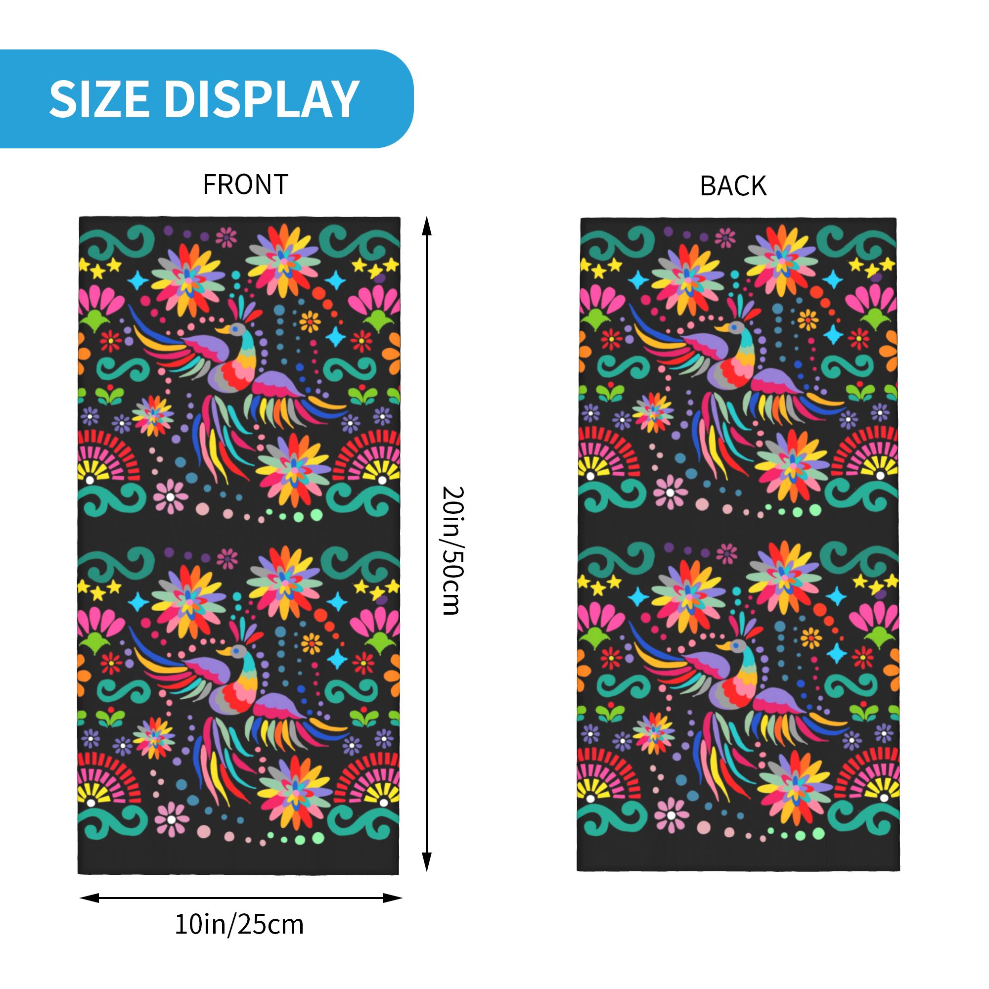 Custom Mexican Floral Flower T - огляд і ціна Neck Gaiter Face Cover