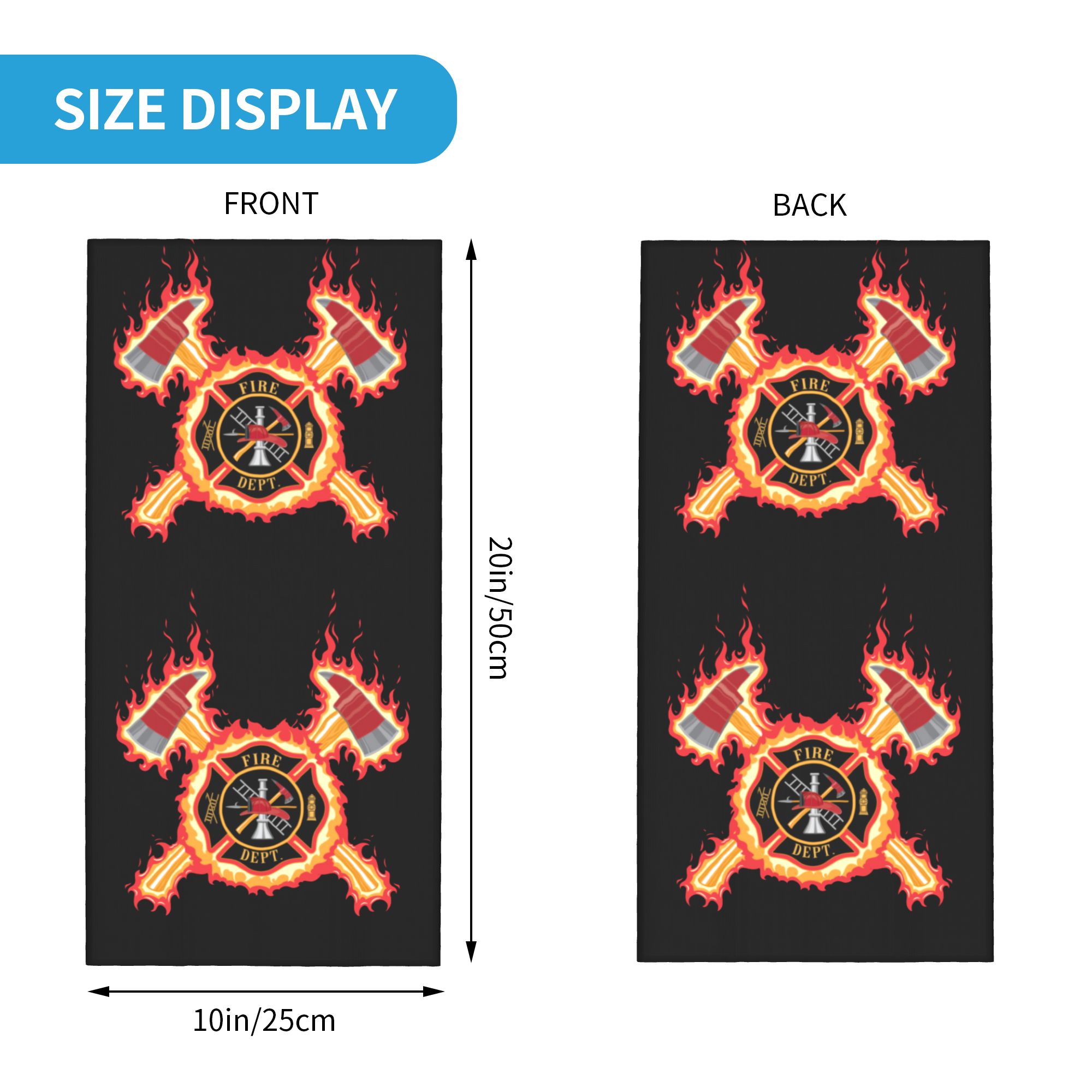 Custom Firefighter Cross Banda - огляд і ціна Neck Gaiter Face Cover