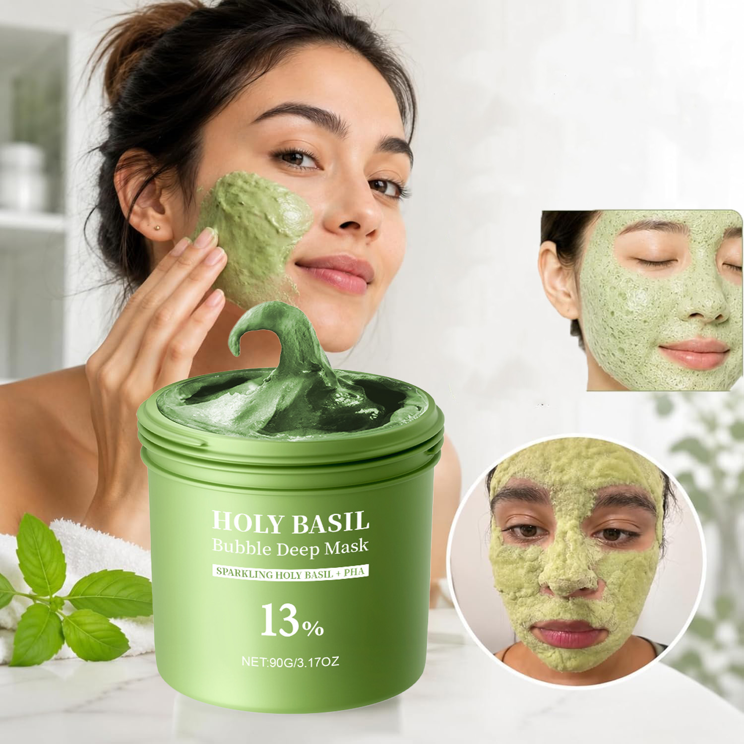 Holy Basil Bubble Deep Mask Cl - огляд і ціна Dust Mask Construction