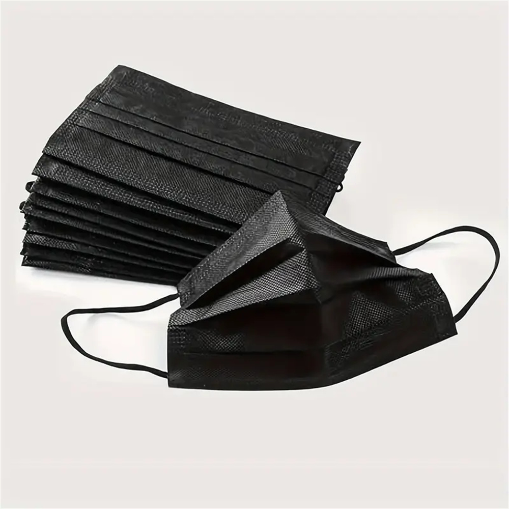 50-200pcs Black Disposable Fac - огляд і ціна Black Face Mask Pack