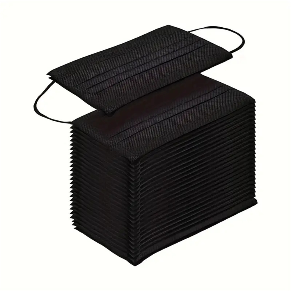 50-200pcs Black Disposable Fac - огляд і ціна Black Face Mask Pack