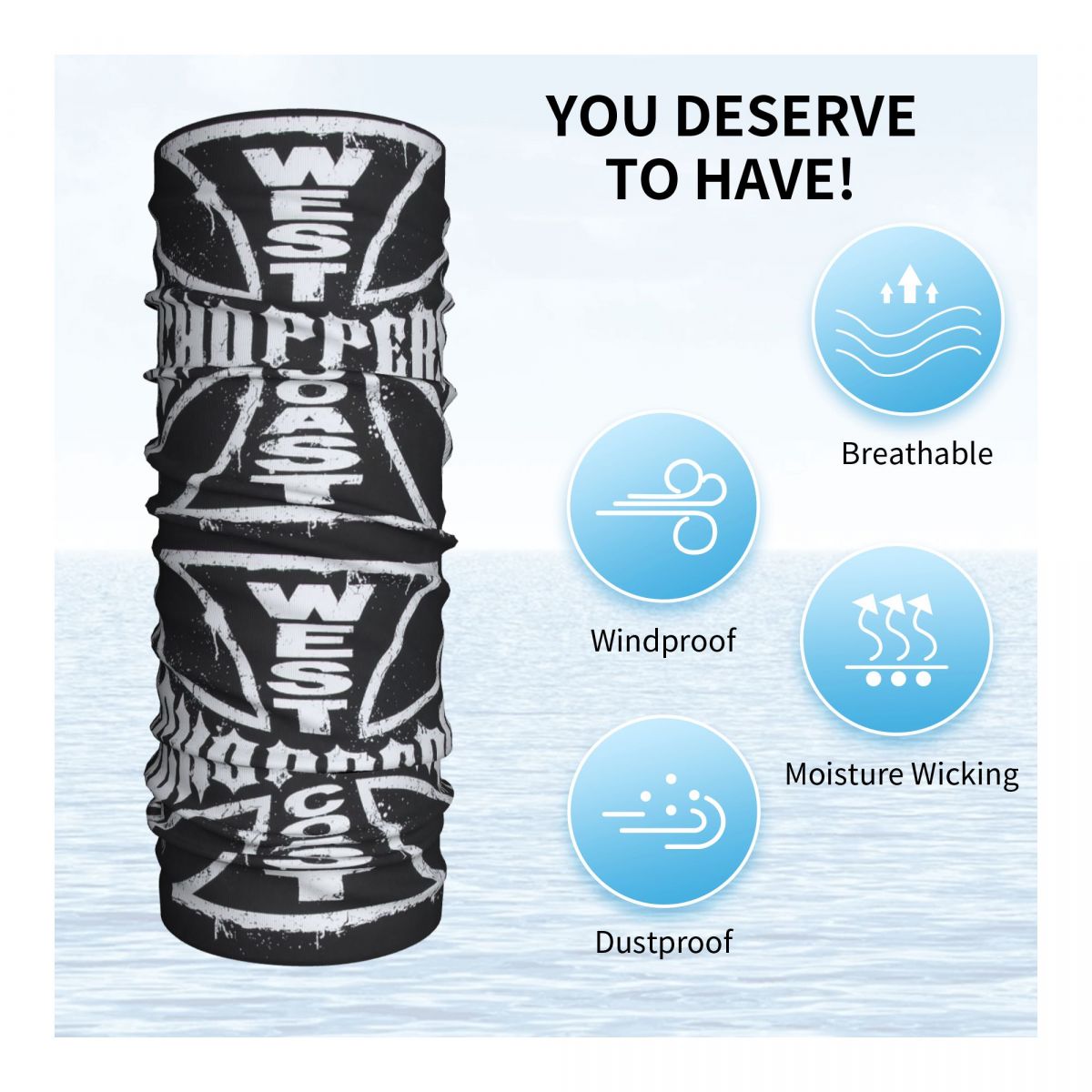 West Coast Iron Cross Choppers - огляд і ціна Neck Gaiter Face Cover