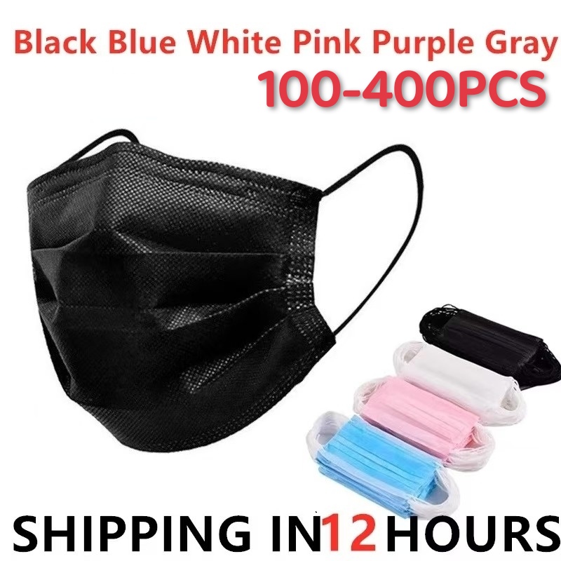 100-400pcs Black Mask Disposab - огляд і ціна Disposable Surgical Mask